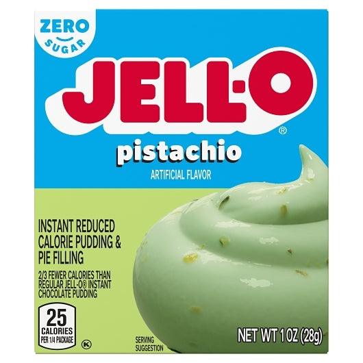 Jell O Instant Sugar Free Fat Free Pistachio Flavored Instant Pudding Mix, 24 x 1 oz Case - DOT product image 2