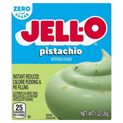 Jell O Instant Sugar Free Fat Free Pistachio Flavored Instant Pudding Mix, 24 x 1 oz Case - DOT product image 2
