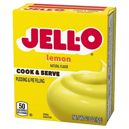JELLO Lemon Pudding Lemon Flavored Instant Pudding Mix & Pie Filling, 24 x 82 GR Case - DOT product image 4