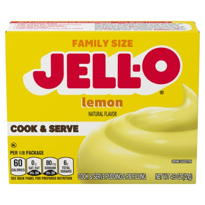Jello Lemon Pudding & Pie Filling, 24 x 4.3 oz Case - Bakery & Desserts