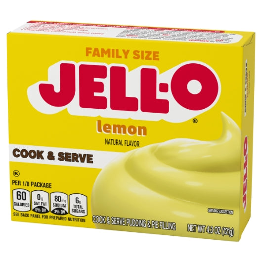 Jello Lemon Pudding & Pie Filling, 24 x 4.3 oz Case - DOT product image 3