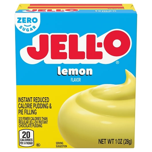Jell-O Sugar Free Lemon Flavored Pudding Mix, 24 x 1 oz Case - Bakery & Desserts