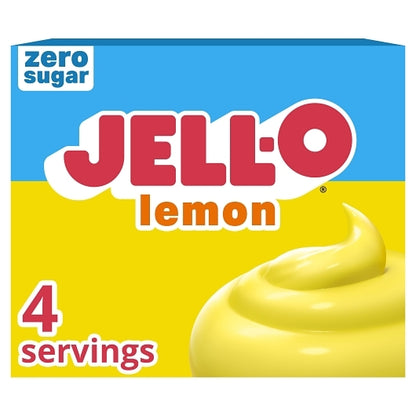 Jell-O Sugar Free Lemon Flavored Pudding Mix, 24 x 1 oz Case - GS1 mobile-ready hero image