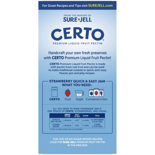 Certo PECTIN FRUIT LIQUID CERTO, 16 x 177 ML Case - DOT product image 7