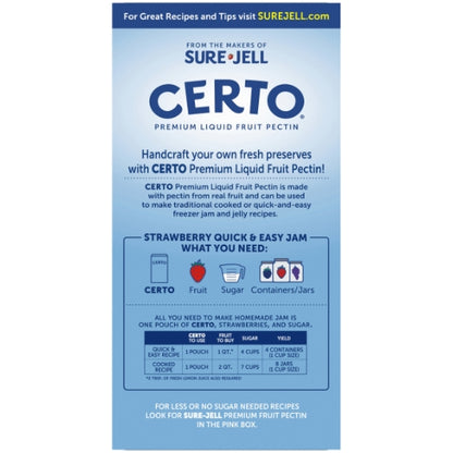 Certo PECTIN FRUIT LIQUID CERTO, 16 x 177 ML Case - DOT product image 7