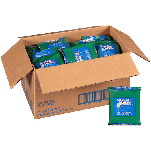 Coffee Original Roast Decaffeinated Ground Coffee, 42 x 1.1 oz Case - DOT product image 7