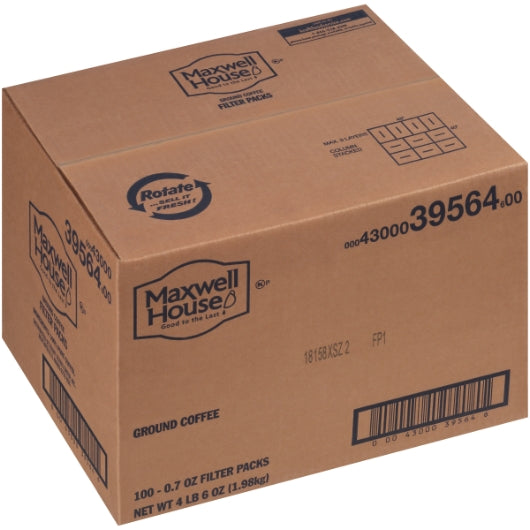 Maxwell House Filter Pack Ground Coffee, 100 x 0.7 oz Case - DOT product image 6