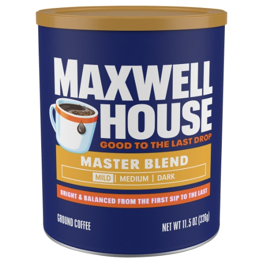 Maxwell House Master Blend Ground Coffee, 6 x 11.5 oz Case - Coffee & Tea