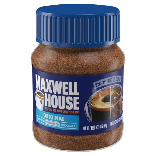 Maxwell House Coffee Instant Original Coffee, 12 x 2 oz Case - Coffee & Tea
