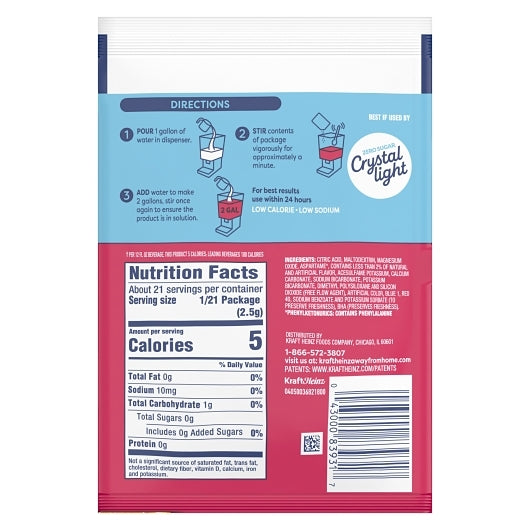 Crystal Light Fruit Punch Beverage Mix, 12 x 1.8 oz Case - DOT product image 4