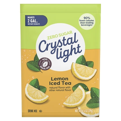 Crystal Light Iced Tea Beverage Mix, 12 x 39 GR Case - Front/center packaged product image