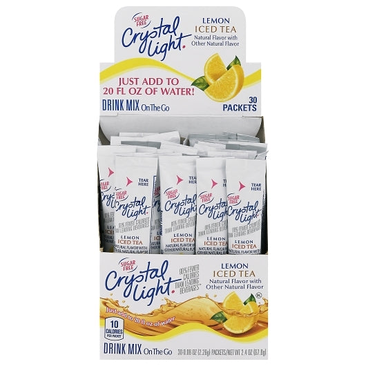 Crystal Light On The Go Iced Tea Beverage Mix, 4 x 30 x 2.26 GR Case - Beverages