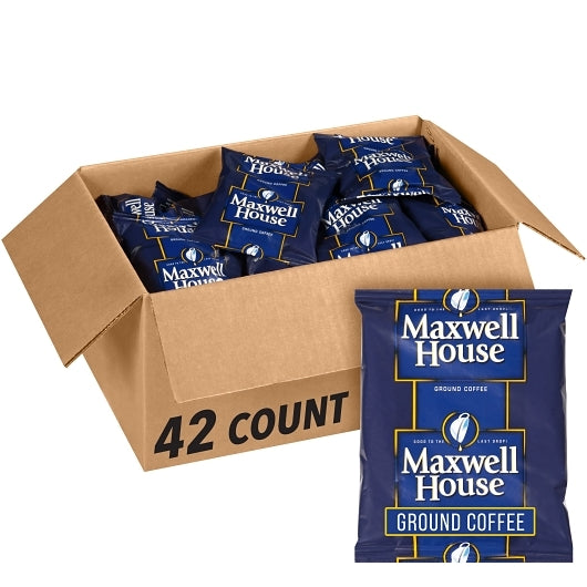 Maxwell House Ground Coffee, 42 x 1.5 oz Case - Coffee & Tea