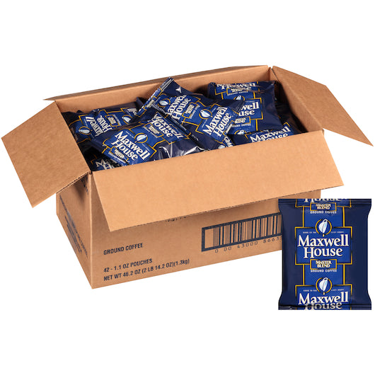 Maxwell House Coffee Master Blend Ground Coffee, 42 x 1.1 oz Case - DOT product image 7