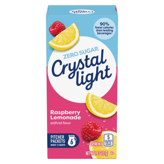 Crystal Light Lemonade Raspberry Beverage Mix, 12 x 51 GR Case - Beverages