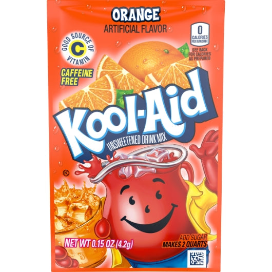 Kool Aid Orange Beverage, 192 x 0.15 oz Case - Beverages