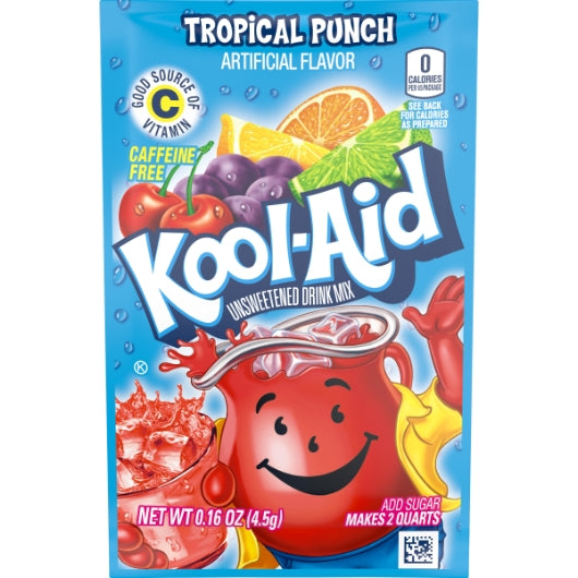 Kool-Aid Tropical Punch Beverage, 192 x 4.5 GR Case - Beverages