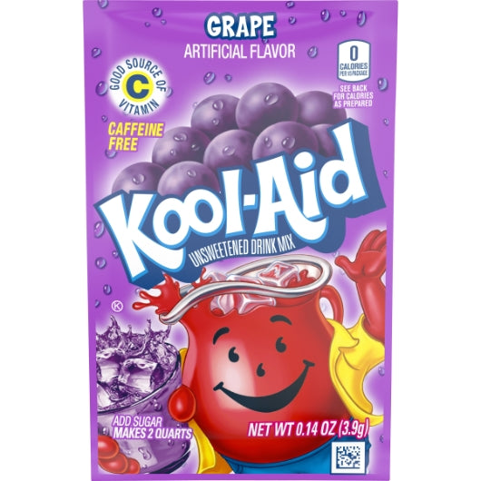 Kool Aid Grape Beverage, 192 x 0.14 oz Case - Beverages