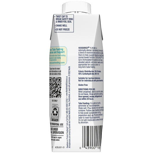 Isosource 1.5 Cal Malnutrition - Liquid Hi Cal Hi Nitro Liquid Formula, 24 x 8.45 fl oz Case - DOT product image 2
