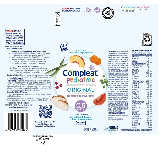 Compleat Pediatric Reduced Calories, 24 x 8.45 fl oz Case - DOT product image 7