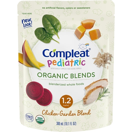 Compleat Pediatric Organic Blends Chicken/Garden Blend, 24 x 10.1 fl oz Case - Health & Personal Care