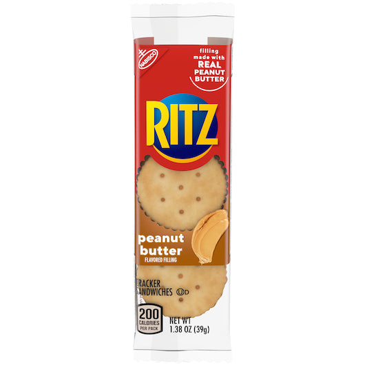 Ritz Peanut Butter Cracker Sandwiches, 14 x 8 x 1.38 oz Case - DOT product image 2