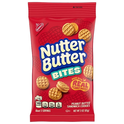 Nutter Butter Bites Nutter Butter Cookies, 36 x 3 oz Case - Bakery & Desserts
