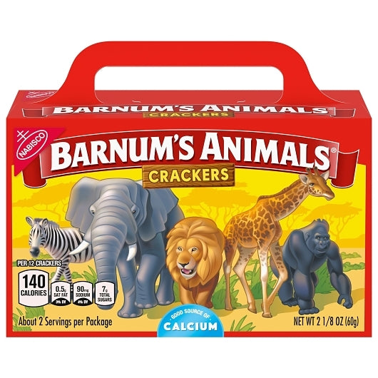 Barnum Animal Crackers, 24 x 2.13 oz Case - Crackers & Grahams
