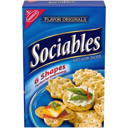 Sociables Nabisco Crackers, 6 x 7.5 oz Case - Crackers & Grahams