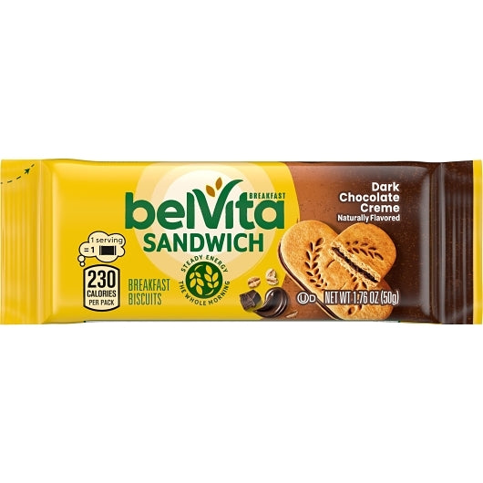 Belvita Cookie Dark Chocolate Sandwich, 8 x 1.76 oz Case - Bakery & Desserts - image 2