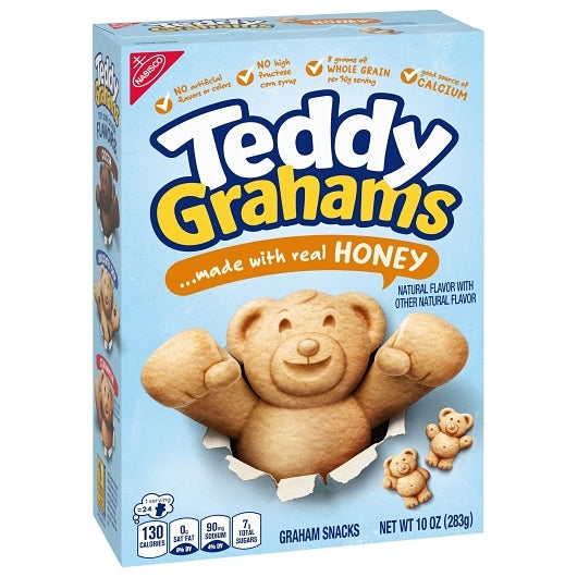 Teddy Grahams Honey Cookies, 6 x 10 oz Case - Alternate product angle or state