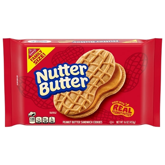 Nutter Butter Sandwich Cookies, 12 x 16 oz Case - DOT product image 2