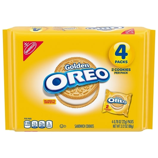 Oreo Golden Sandwich Cookie Value Pack, 12 x 4 x 0.78 oz Case - Bakery & Desserts - image 2