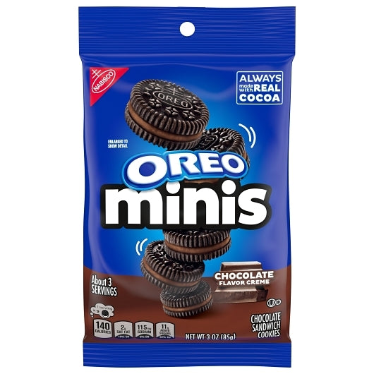 Oreo Chocolate Creme Cookies Big Bags, 12 x 3 oz Case - Bakery & Desserts - image 2