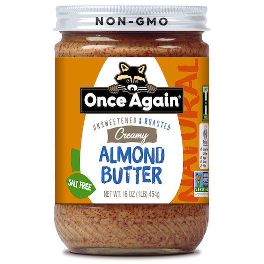 Once Again Almond Smooth Almond Butter No Salt, 6 x 16 oz Case - Nuts & Seeds