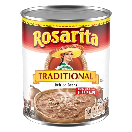 Rosarita Traditional Refried Beans, 30 Oz (12 Per Case) - DOT product image 2
