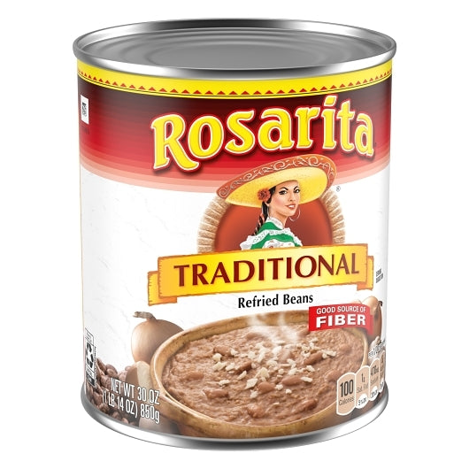Rosarita Refried Traditional Beans, 12 x 30 oz Case - GS1 styled product image