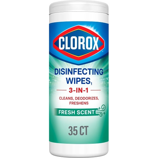 Clorox Disinfectant Fresh Scent Can Wipes, 12 x 35 ct Case - GS1 mobile-ready hero image
