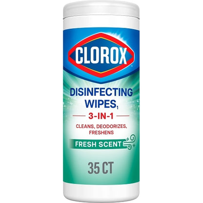 Clorox Disinfectant Fresh Scent Can Wipes, 12 x 35 ct Case - GS1 mobile-ready hero image