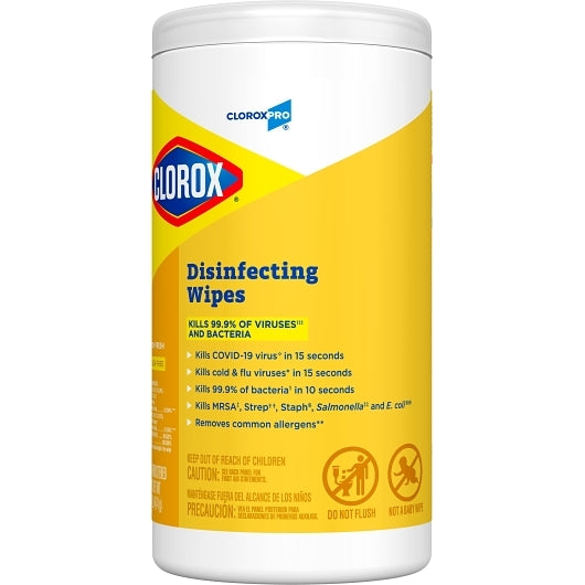 Clorox Disinfectant Lemon Commercial Solutions Wipes, 6 x 75 ct Case - DOT product image 6