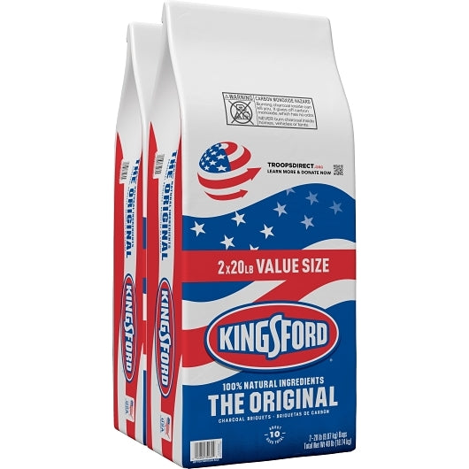 Kingsford ORIGINAL CHARCOAL BRIQUETTES, 2 x 20 lb Case - DOT product image 5