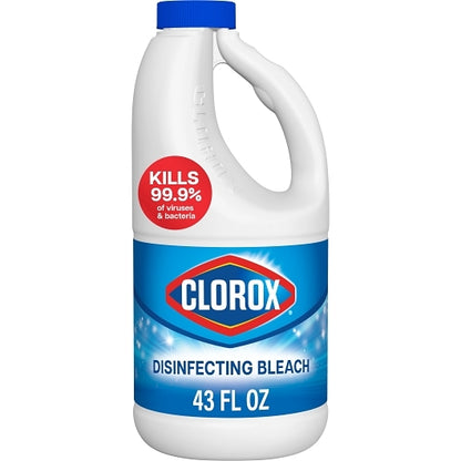 Clorox Disinfecting Bleach, 6 x 43 fl oz Case - Cleaners & Sanitizers