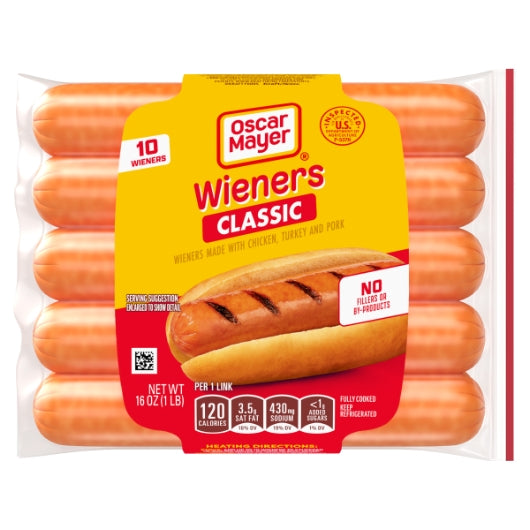 Oscar Mayer Classic Wieners, 12 x 1 lb Case - DOT product image 2