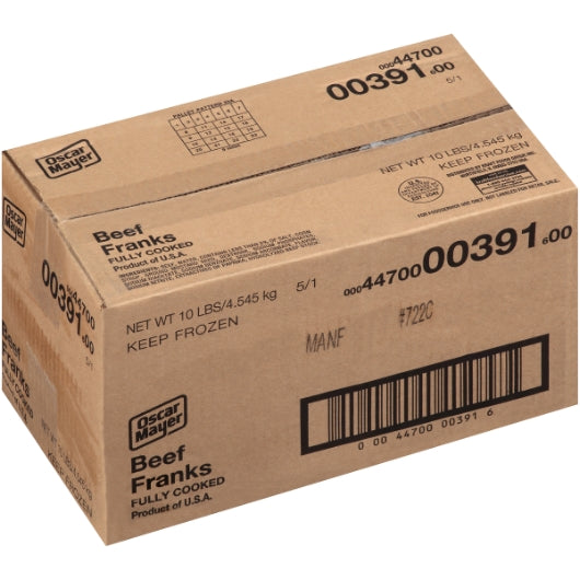 Oscar Mayer Beef Franks, 6 Inches, 1 x 4.53 KG Case - DOT product image 5