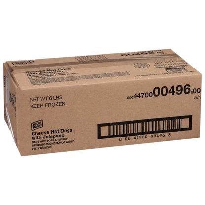 Oscar Mayer Skinless Jalapeno & Cheese Pork Hot Dogs, 1 x 6 lb Case - DOT product image 5
