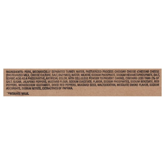 Oscar Mayer Skinless Jalapeno & Cheese Pork Hot Dogs, 1 x 6 lb Case - DOT product image 6