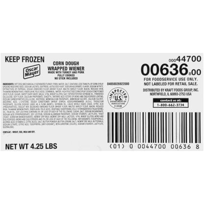 Oscar Mayer No Stick Corn Dogs, 1 x 4.25 lb Case - DOT product image 7