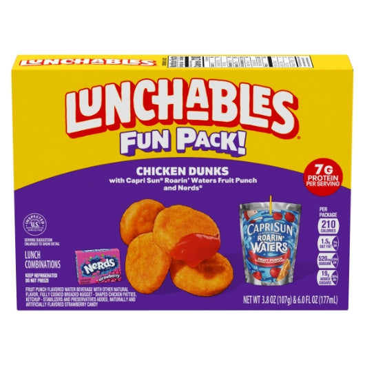 Kraft Lunchable Chicken Nuggets With Capri Sun Convenience Meal, 8 x 284 GR Case - Prepared Foods