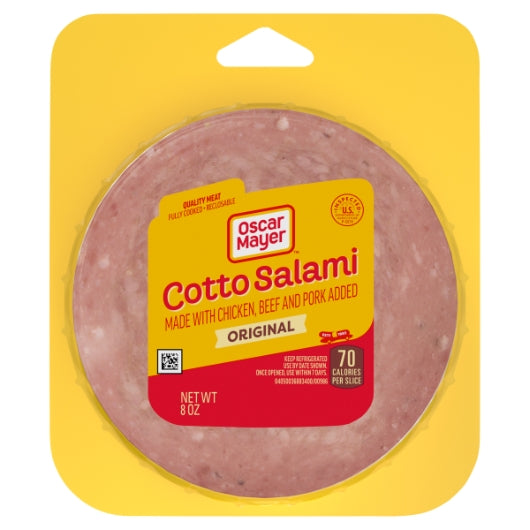 Oscar Mayer Sliced Round Salami Cotto, 12 x 8 oz Case - DOT product image 2