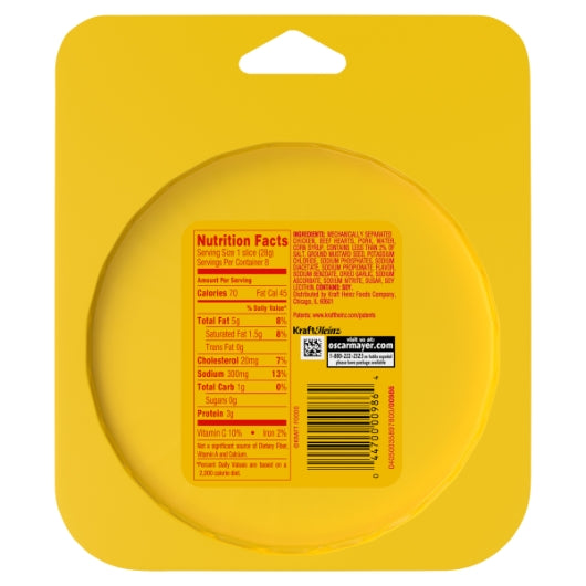 Oscar Mayer Sliced Round Salami Cotto, 12 x 8 oz Case - DOT product image 5